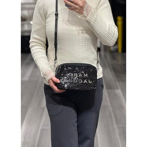 Marc Jacobs Flash Leather Crossbody Bag - Black Sequin - Picture 4 of 7
